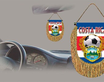 Costa Rica soccer 2022 rear view mirror car banner pennant