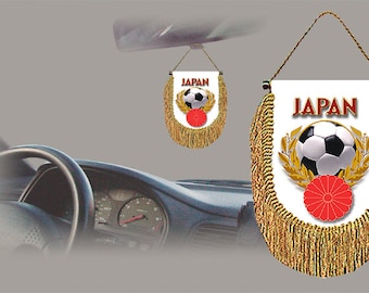 Japan soccer 2022 rear view mirror car banner pennant