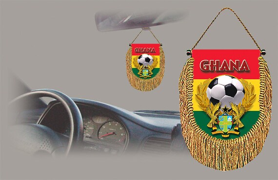 Ghana soccer 2022 rear view mirror car banner pennant