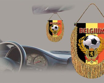 Belgium soccer 2022 rear view mirror car banner pennant