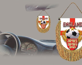 England soccer 2022 rear view mirror car banner pennant