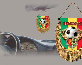 Senegal soccer 2022 rear view mirror car banner pennant