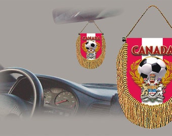 Canada soccer 2022 rear view mirror car banner pennant