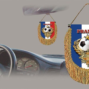 France soccer 2022 rear view mirror car banner pennant
