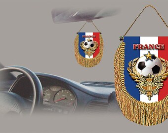 France soccer 2022 rear view mirror car banner pennant