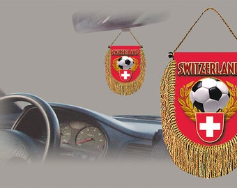 Switzerland soccer 2022 rear view mirror car banner pennant