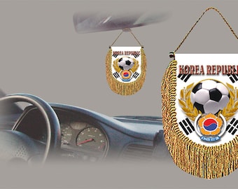 South Korea soccer 2022 rear view mirror car banner pennant