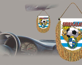 Uruguay soccer 2022 rear view mirror car banner pennant