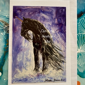 OUT of the AMETHYST MIST - Cartão simples em branco com envelope branco