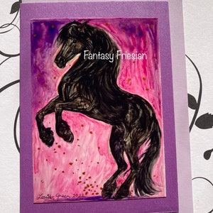 LILAC FANTASY FRIESIAN - Carte de vœux et enveloppe vierge Lilas nacré 10 x 14 cm