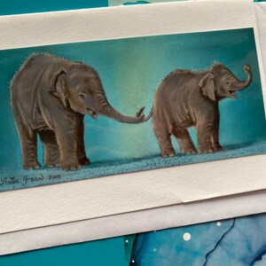 PATHI HARN'S TAIL - Tarjeta de felicitación en blanco con sobre