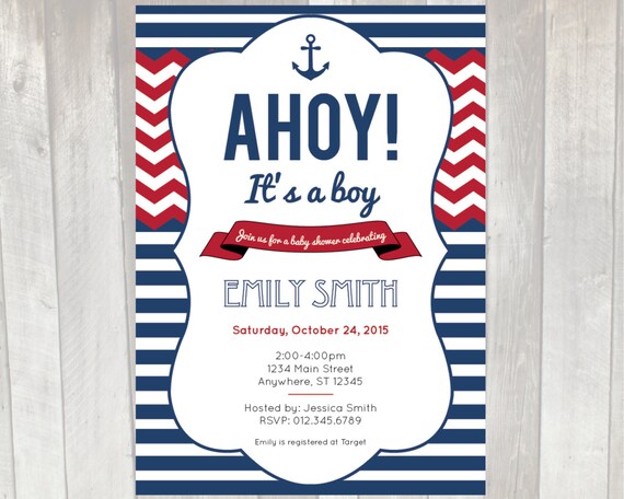 Etsy nautical baby shower invitations 2025