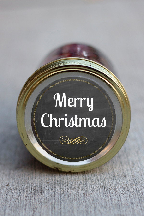 Printable Christmas Mason Jar Label Gift Canning Jar Label | Etsy