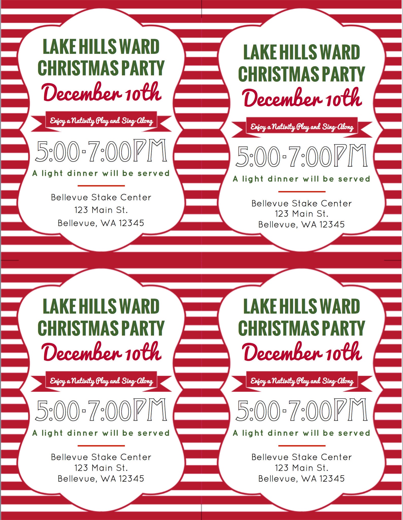 EDITABLE Printable Christmas Party Invitation LDS Ward - Etsy