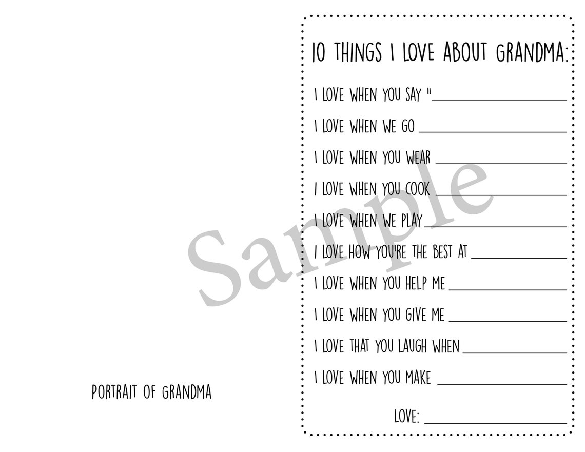 Valentine's Day Card for Grandma Printable Grandma - Etsy
