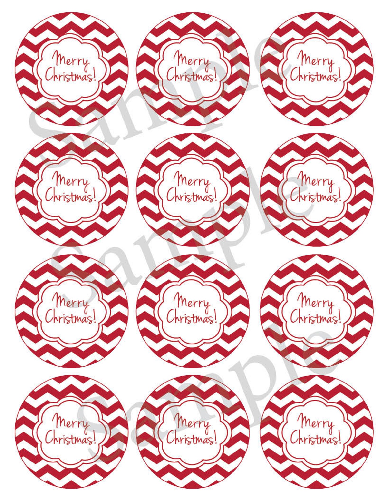 Printable Christmas Mason Jar Label Chevron Canning Jar | Etsy