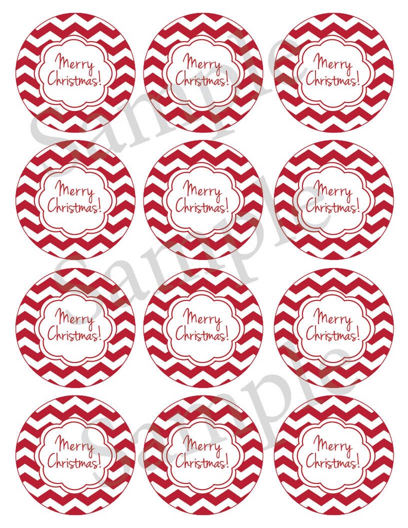 Printable Christmas Mason Jar Label Chevron Canning Jar - Etsy