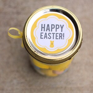 Printable Easter mason jar label instant downloadable PDF | Happy Easter label | Easter treat bag label | gift tag