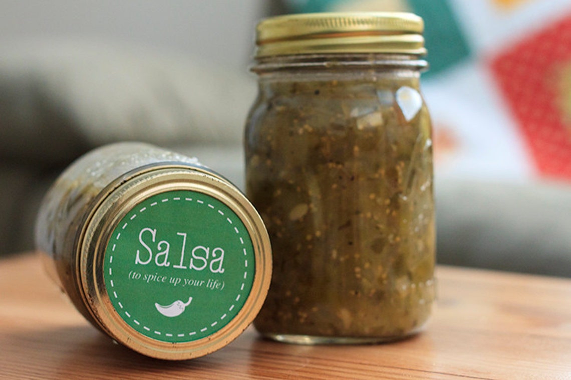 Printable Salsa Canning Jar Label Mason Jar Label for Salsa Etsy