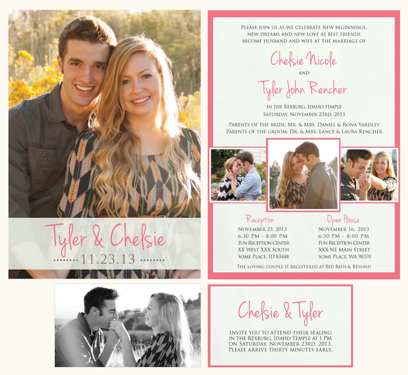 Printable Wedding Announcement LDS Mormon Wedding Invitation - Etsy