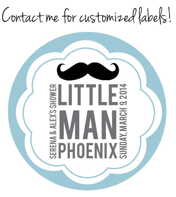 Printable Baby Shower Mason Jar Label PDF for Boy Little Man - Etsy