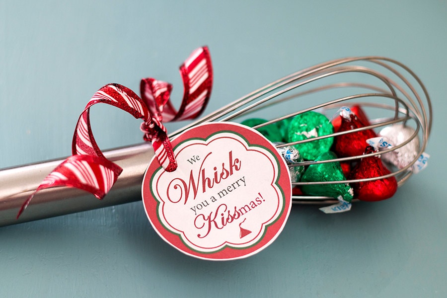 Printable We Whisk You a Merry Kissmas tag Teacher gift tag Etsy