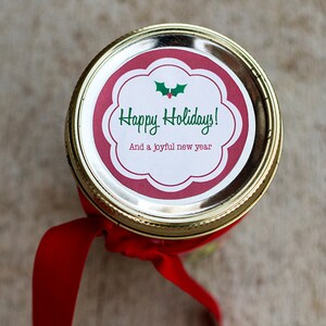 Printable Christmas Mason Jar Label | Holiday Canning Jar Label | New ...