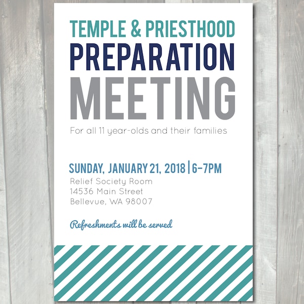 Lds Temple and Priesthood Preparation Printable Program - Etsy