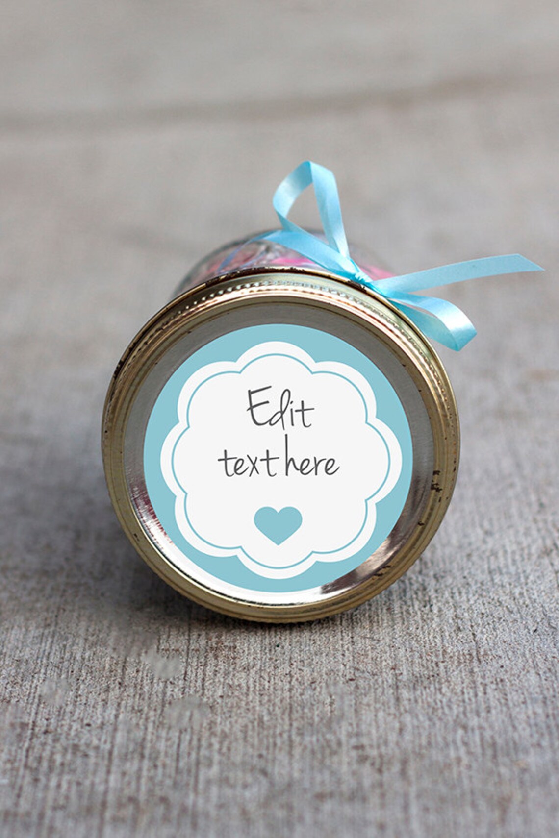 Editable Heart Label Template Printable