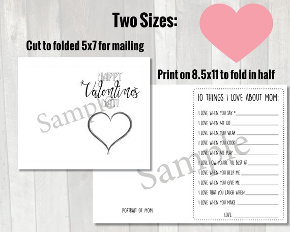 I Love You Gifts for Mom and Dad Valentines Day Card Template