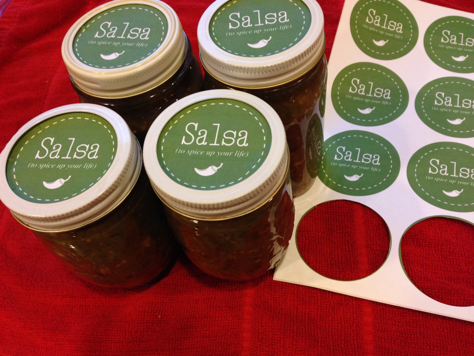 Printable Salsa Canning Jar Label Mason Jar Label for Salsa 2.5 Inch