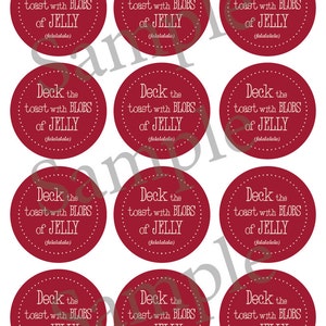 Printable Christmas Mason Jar Label | Christmas Jam Canning Jar Label ...