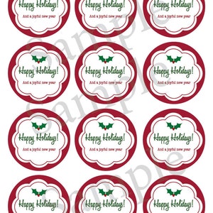 Printable Christmas Mason Jar Label | Holiday Canning Jar Label | New Year Sticker | Gift Tag - Etsy