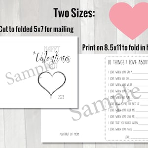 Valentine's Day Card for Mom Printable Valentine's | Etsy