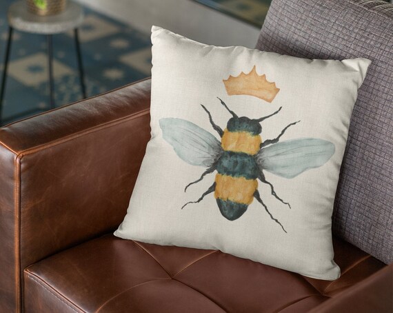 Queen Bee Pillow Cover for Square Pillows