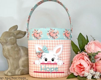 Personalized Easter Basket, Fabric Easter Basket, Egg Hunt Basket for boys and for girls