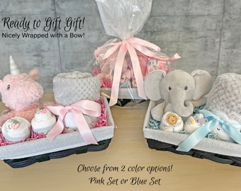 Baby Gift Basket, Baby Shower Gift Set, Baby Essentials Gift