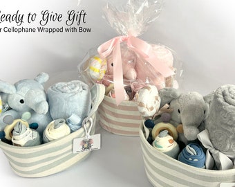 Baby Gift Basket, Baby Shower Gift Set, Newborn Essentials Gift