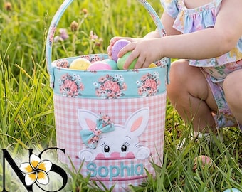 Fabric Easter Basket: Custom Name Toddler Gift (Lightweight & Durable)