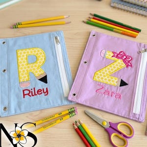 Custom Name Pencil Pouch: Back to School Organizer (3-Ring Binder)
