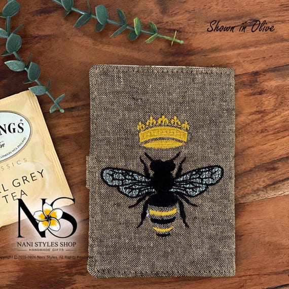 Queen Bee Linen Tea wallet