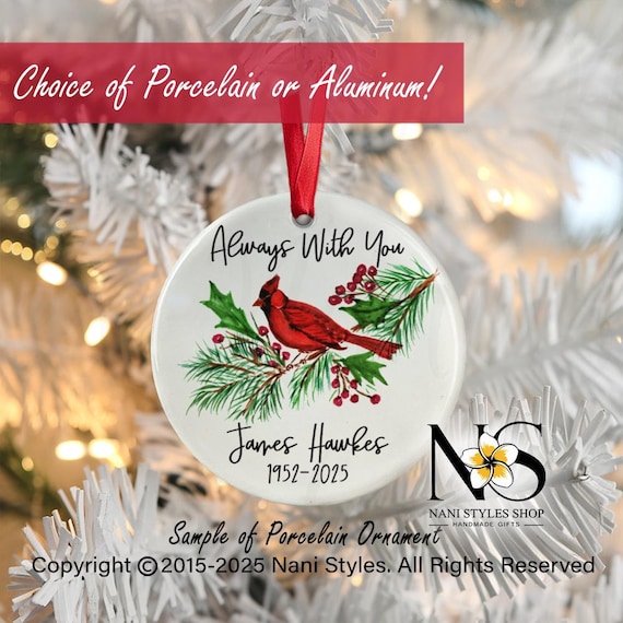 Cardinal Memorial Ornament