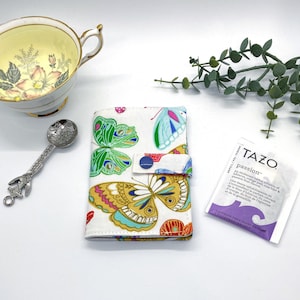 Tea Wallet for On-The-Go Tea Lovers - Tea Party Design Butterflies