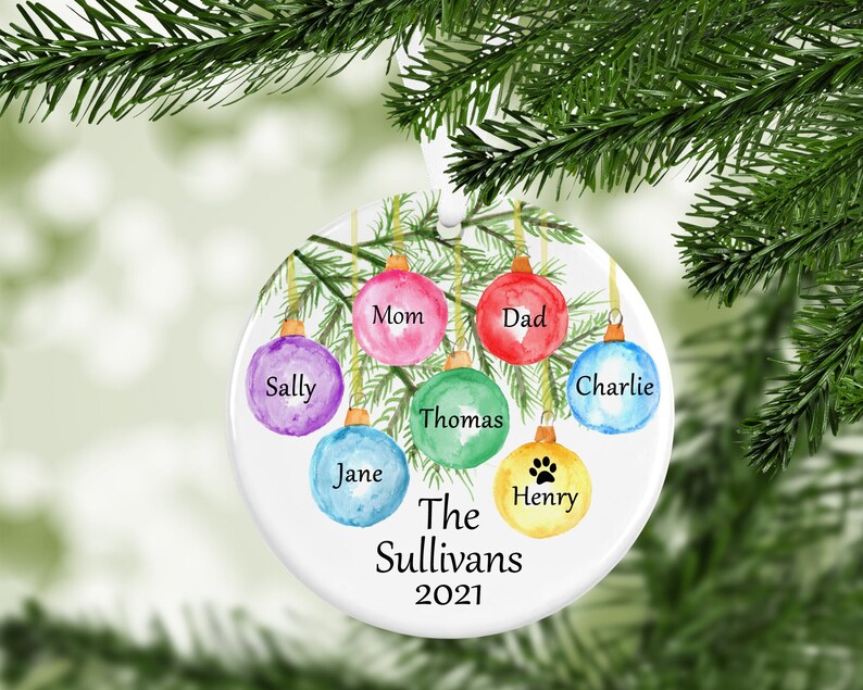 Family Name Ornament Custom Ornament Family Christmas image 1