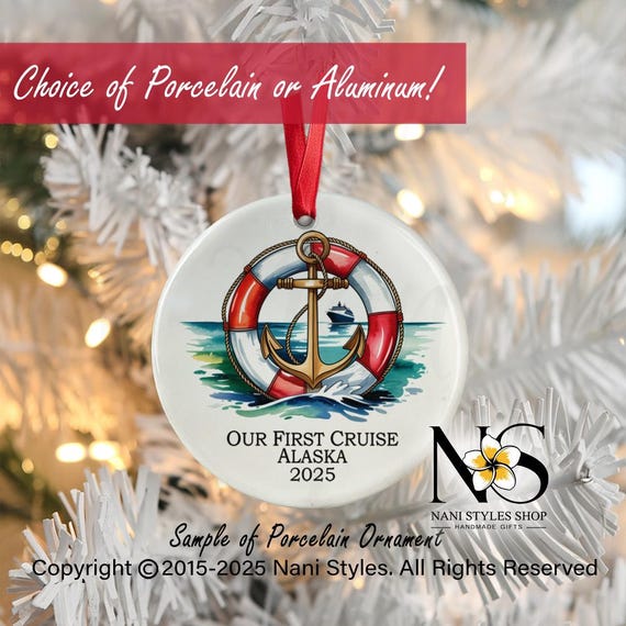 Personalized Cruise Christmas Ornament: First Cruise Keepsake