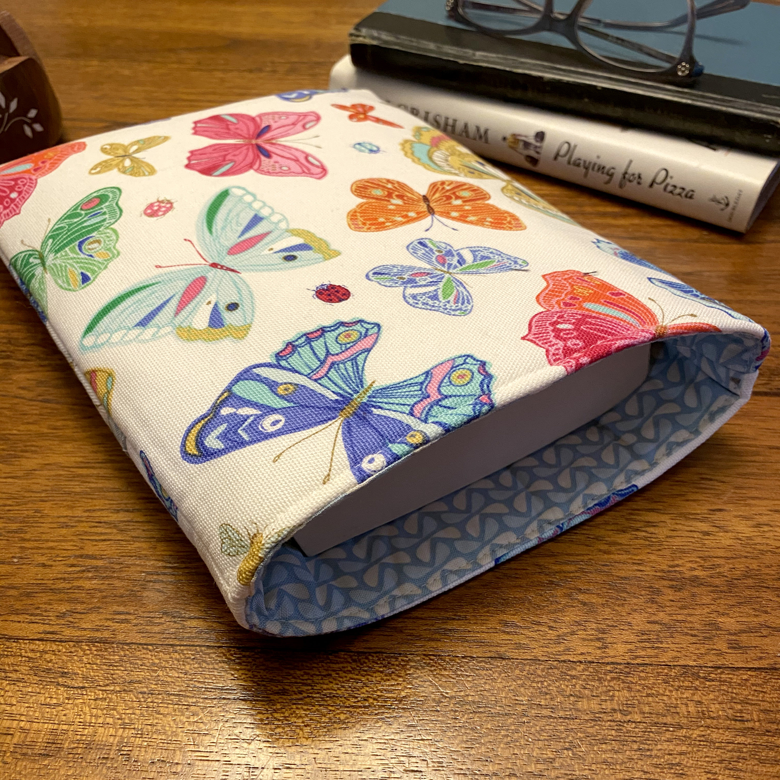 Butterfly Canvas Padded Book Sleeve, Gift for Readers, Gift Set