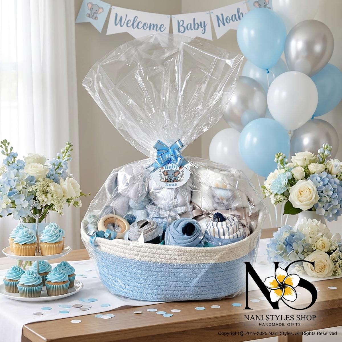 Personalized Baby Gift Basket - Gender Neutral Newborn Essentials for ...