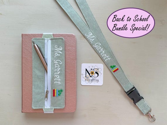 Personalized Breakaway Lanyard for Safety, Journal Pen Holder, Teacher Lanyard, Bundle Special