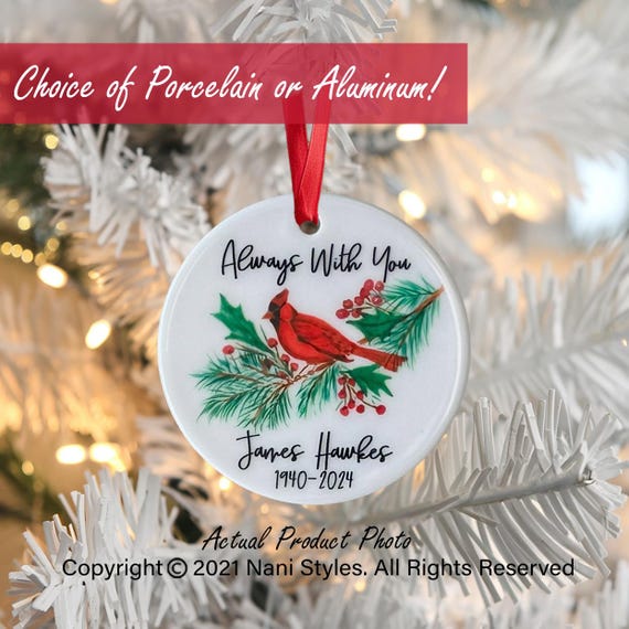 Cardinal Memorial Ornament