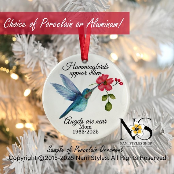 Hummingbird Memorial Ornament